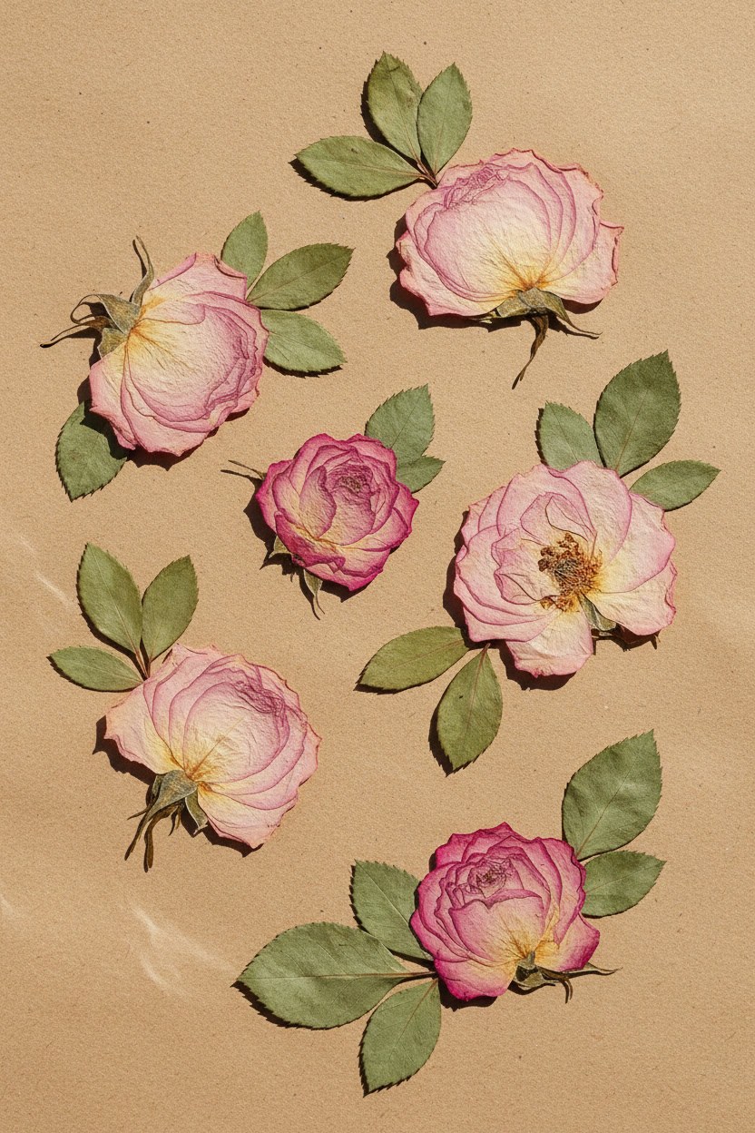 Kurutulmuş pembe çiçek